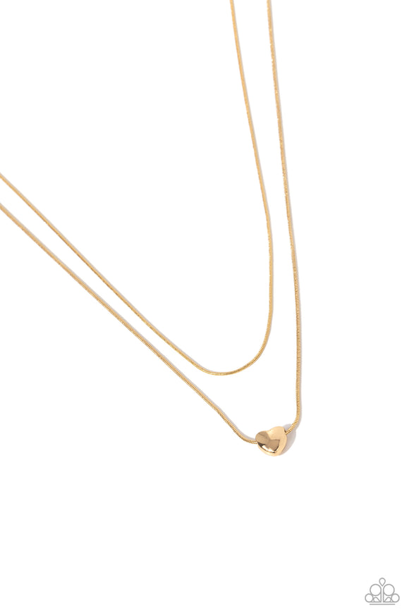 Paparazzi Jewelry Sweetheart Series - Gold Necklace - Pure Elegance by Kym