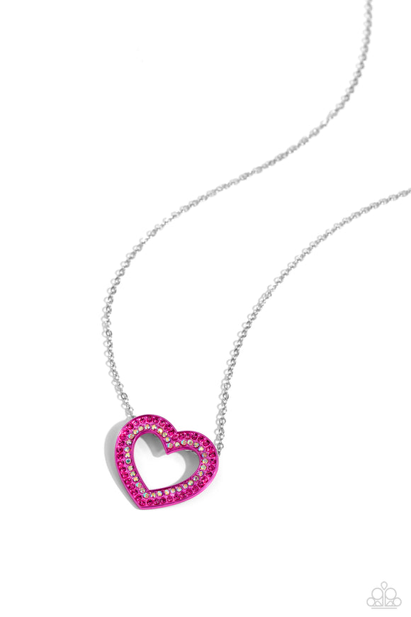 Paparazzi Jewelry Hyper Heartland - Pink Necklace - Pure Elegance by Kym