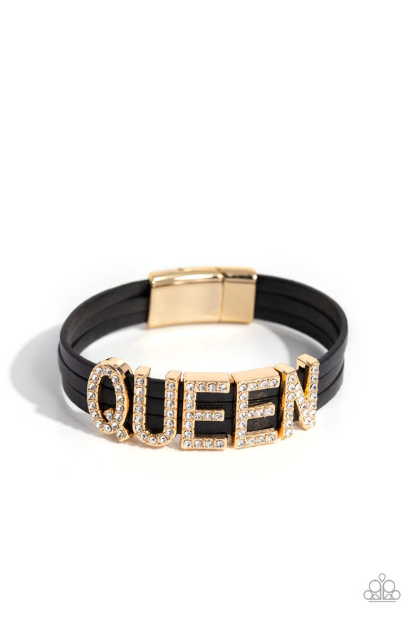 Paparazzi Jewelry Queen of My Life - Gold Bracelet - Pure Elegance by Kym