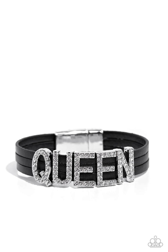 Paparazzi Jewelry Queen of My Life - Black Bracelet - Pure Elegance by Kym
