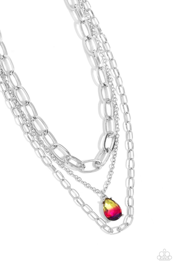 Paparazzi Jewelry Teardrop Tiers - Multi Necklace - Pure Elegance by Kym