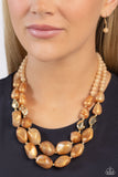 Paparazzi Jewelry Seize the Statement - Brown Necklace - Pure Elegance by Kym