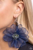 Paparazzi Jewelry Cosmopolitan Chiffon - Blue Earrings - Pure Elegance by Kym
