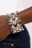 Paparazzi Jewelry Hammered Headliner - Silver Bracelet - Pure Elegance by Kym