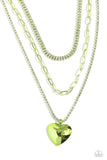 Paparazzi Jewelry Caring Cascade - Green Necklace - Pure Elegance by Kym