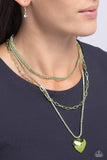 Paparazzi Jewelry Caring Cascade - Green Necklace - Pure Elegance by Kym