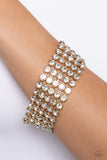 Paparazzi Jewelry GLASSY Gallery - Gold Bracelet - Pure Elegance by Kym