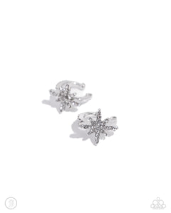 Paparazzi Jewelry Cosmic Cuff - White Cuff Earring - Pure Elegance by Kym