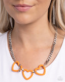 Paparazzi Jewelry Heart Homage - Orange Necklace - Pure Elegance by Kym
