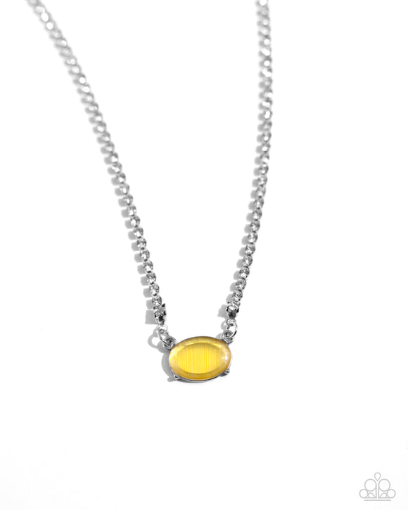 Paparazzi Jewelry Dynamic Delicacy - Yellow Necklace - Pure Elegance by Kym