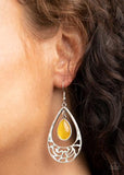 Paparazzi Accessories DEW You Feel Me? Yellow Earring - Pure Elegance by Kym