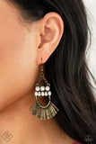Paparazzi Jewelry A Flare For Fierceness - Brass Earring - Pure Elegance by Kym