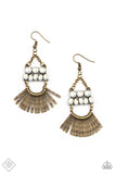 Paparazzi Jewelry A Flare For Fierceness - Brass Earring - Pure Elegance by Kym