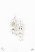 Paparazzi Accessories Ageless Applique - White Earring - Pure Elegance by Kym