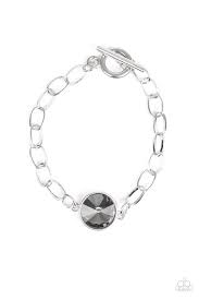 Paparazzi Accessories All A Glitter Silver Bracelet - Pure Elegance by Kym