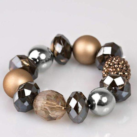 Paparazzi Jewelry Blockbuster All Cozied Up - Brown Bracelet - Pure Elegance by Kym