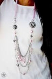 Paparazzi Jewelry Blockbuster - All The Trimmings - Pink Necklace - Pure Elegance by Kym