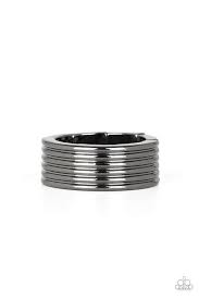 Paparazzi Accessories A Man's Man Black Ring - Pure Elegance by Kym
