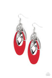 Paparazzi Jewelry Ambitious Allure - Red Earring - Pure Elegance by Kym