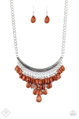 Paparazzi Accessories Rio Rainfall Orange Necklace - Pure Elegance by Kym