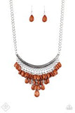 Paparazzi Accessories Rio Rainfall Orange Necklace - Pure Elegance by Kym