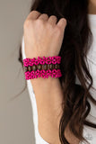 Paparazzi Jewelry Bali Beach Retreat - Pink Bracelet - Pure Elegance by Kym