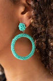 Paparazzi Jewelry Be All You Can BEAD - Blue Earring - Pure Elegance by Kym