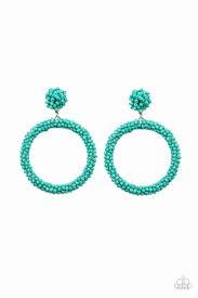 Paparazzi Jewelry Be All You Can BEAD - Blue Earring - Pure Elegance by Kym