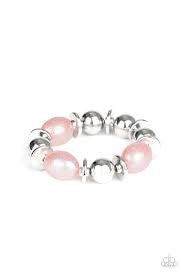 Paparazzi Jewelry Big League Luster - Pink Bracelet - Pure Elegance by Kym