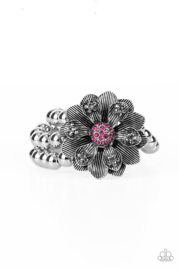 Paparazzi Jewelry Botanical Bravado - Pink Bracelet - Pure Elegance by Kym