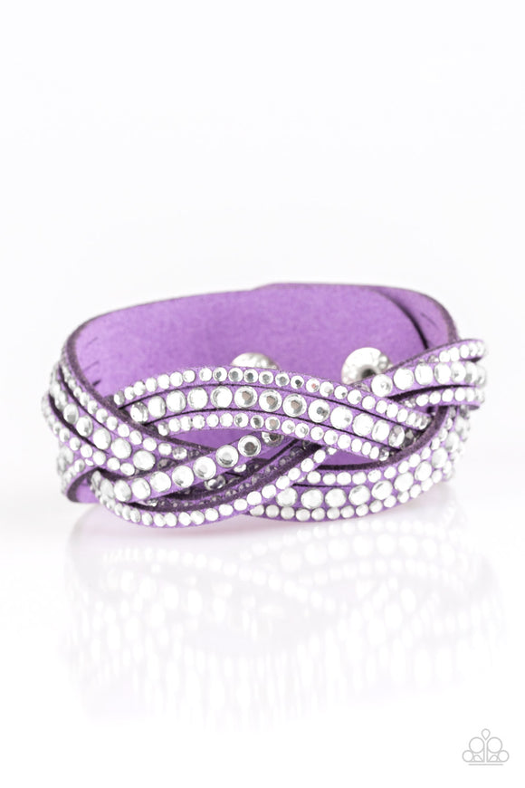 Paparazzi Accessories Bring on the Bling Purple Bracelet - Pure Elegance by Kym