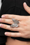 Paparazzi Jewelry Bright-Eyed Butterfly - White Ring - Pure Elegance by Kym