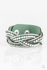 Paparazzi Jewelry Bring on the Bling - Green Urban Bracelet - Pure Elegance by Kym