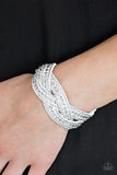 Paparazzi Jewelry Bring on the Bling - White Urban Bracelet - Pure Elegance by Kym