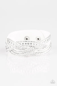 Paparazzi Jewelry Bring on the Bling - White Urban Bracelet - Pure Elegance by Kym