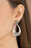 Paparazzi Accessories Broker Babe Silver Clip-On Earring - Pure Elegance by Kym