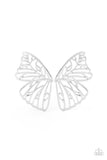 Paparazzi Jewelry Butterfly Frill-Silver Earring Life of the Party EXCLUSIVE - Pure Elegance by Kym