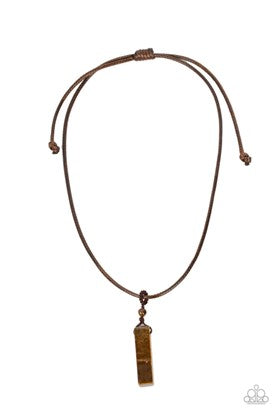 Paparazzi Jewelry Comes Back ZEN-fold - Men's Brown Necklace - Pure Elegance by Kym
