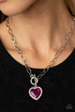 Paparazzi Jewelry Check Your Heart Rate - Purple Necklace - Pure Elegance by Kym