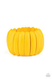 Paparazzi Accessories Colorfully Congo - Yellow Bracelet - Pure Elegance by Kym