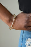 Paparazzi Accessories Crystal Candelabra Brown Bracelet - Pure Elegance by Kym