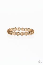 Paparazzi Accessories Crystal Candelabra Brown Bracelet - Pure Elegance by Kym
