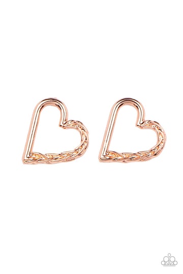 Paparazzi Jewelry Cupid, Who? - Copper Earrings - Pure Elegance by Kym