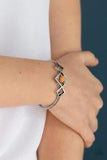 Paparazzi Accessories Dainty Deco Orange Bracelet - Pure Elegance by Kym