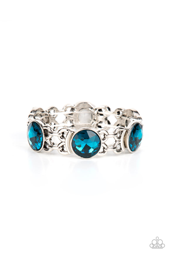 Paparazzi Jewelry Devoted to Drama - Blue Bracelet - Pure Elegance by Kym