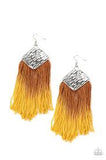 Paparazzi Accessories DIP the Scales Yellow Earring - Pure Elegance by Kym