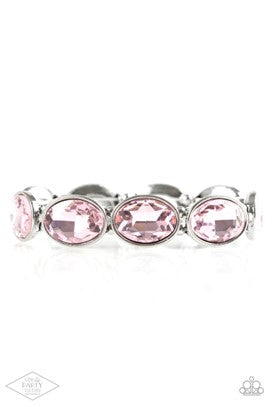 Paparazzi Jewelry DIVA In Disguise - Pink Bracelet - Black Diamond Life of the Party Exclusive - Pure Elegance by Kym