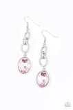 Paparazzi Accessories Extra Ice Queen Pink Earring - Pure Elegance by Kym