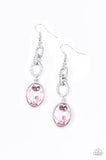 Paparazzi Accessories Extra Ice Queen Pink Earring - Pure Elegance by Kym