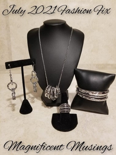 Paparazzi Jewelry Fashion Fix Jul 2021 Magnificent Musing - Complete Set - Pure Elegance by Kym